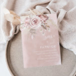 Modern Dusty Rose & Blush Rose Watercolor Wedding  Invitation<br><div class="desc">Modern Dusty Rose & Blush Rose Watercolor Wedding Invitation

See matching collection in Niche and Nest Store</div>