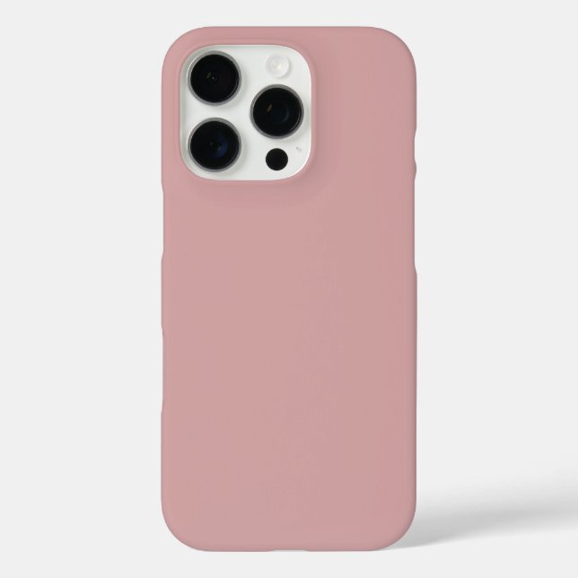 Modern dusty rose pink Plain Solid Colour Case-Mat Case-Mate iPhone Case (Back)