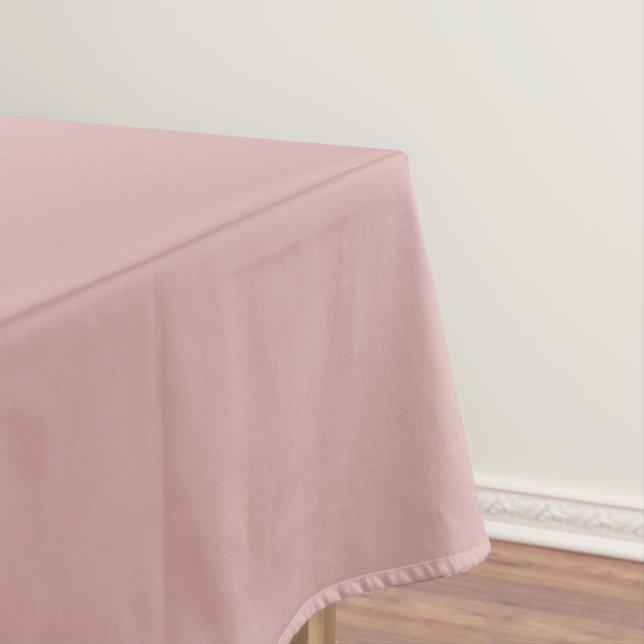 Modern dusty rose pink Plain Solid Colour Tablecloth (In Situ)