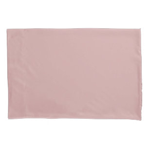 Modern dusty rose pink Solid Colour Pillowcase
