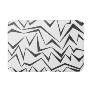 Modern, dynamic, simple, bold abstract graphic art bath mat
