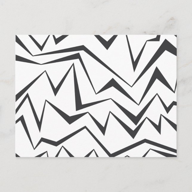 Modern, dynamic, simple, bold abstract graphic art postcard (Front)