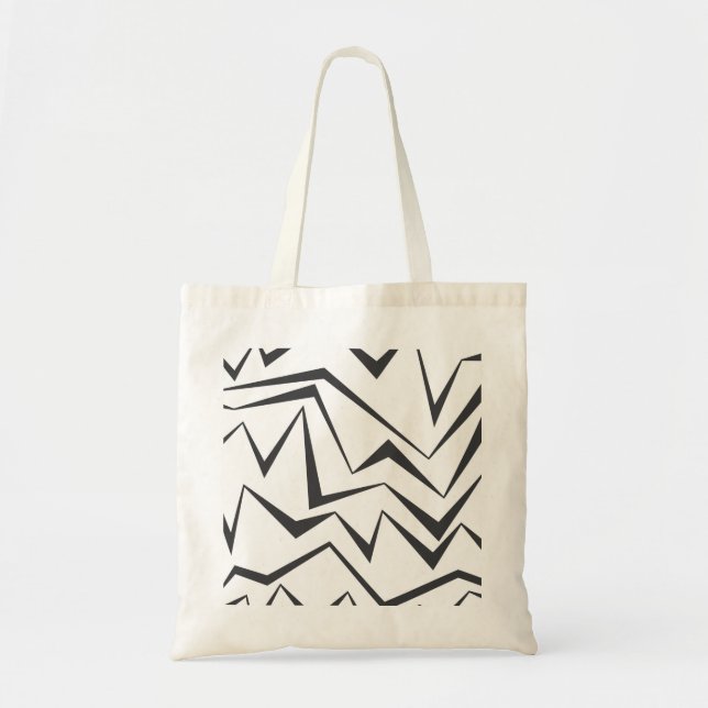 Modern, dynamic, simple, bold abstract graphic art tote bag (Front)