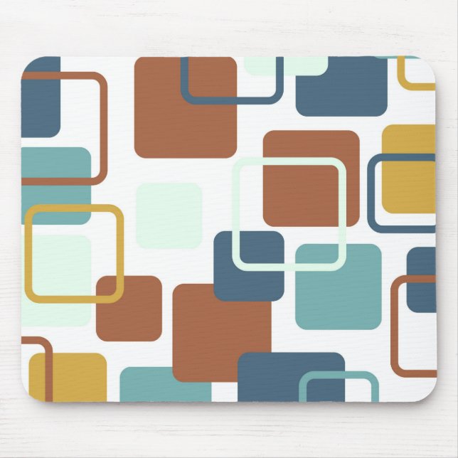 Modern Eames Rectangles 6 Mouse Mat (Front)