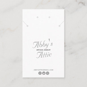 Modern Earring and Necklace Jewellery Display whit Business Card