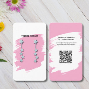 Modern Earring Display Business Card