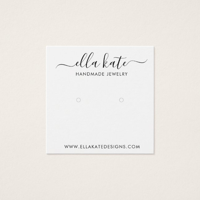 Modern Earring Display Card (Front)