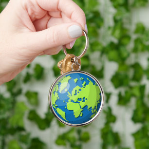 Modern Earth Globe Map – Wanderlust Travel Gift Key Ring