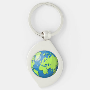 Modern Earth Globe Map – Wanderlust Travel Gift Key Ring