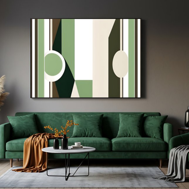 Modern Earth Tone Abstract Geometric Art Poster (Creator Uploaded)