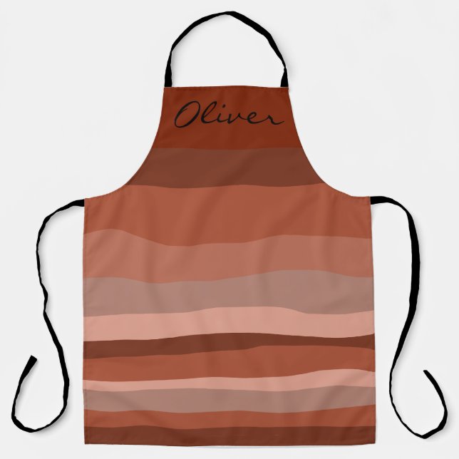 Modern Earth Tone Desert Apron (Front)