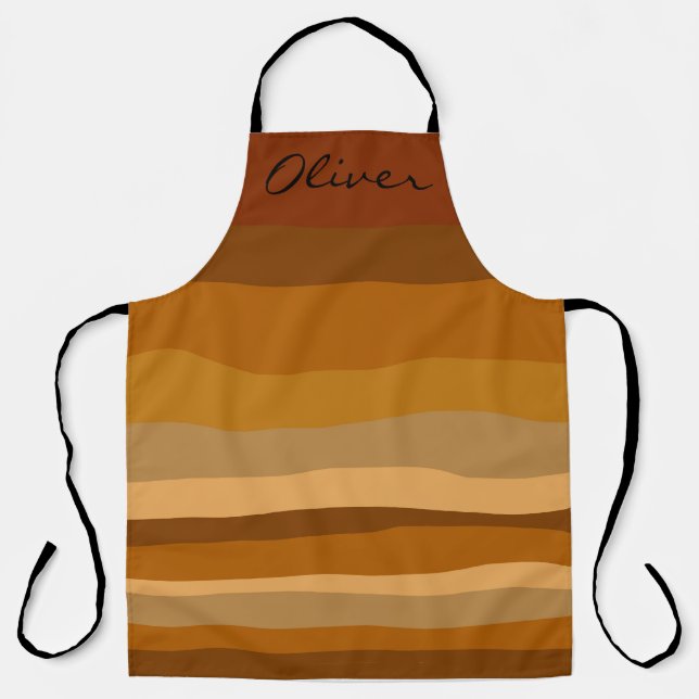 Modern Earth Tone Desert Apron (Front)