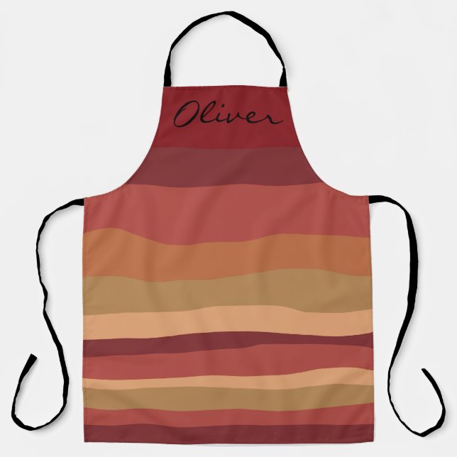Modern Earth Tone Desert Apron (Front)