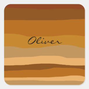 Modern Earth Tone Desert Square Sticker