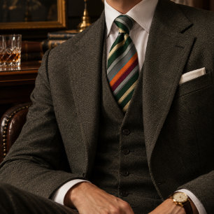 Modern Earth Tone Preppy Tie