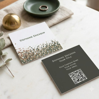 Modern Earth Tone Speckled Abstract Business Card