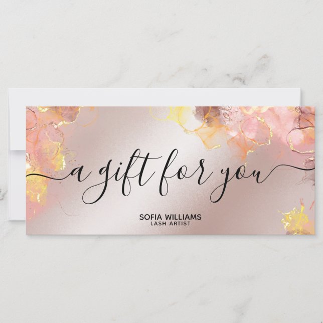 Modern Earth Tones Certificate Gift Card Add Logo (Front)