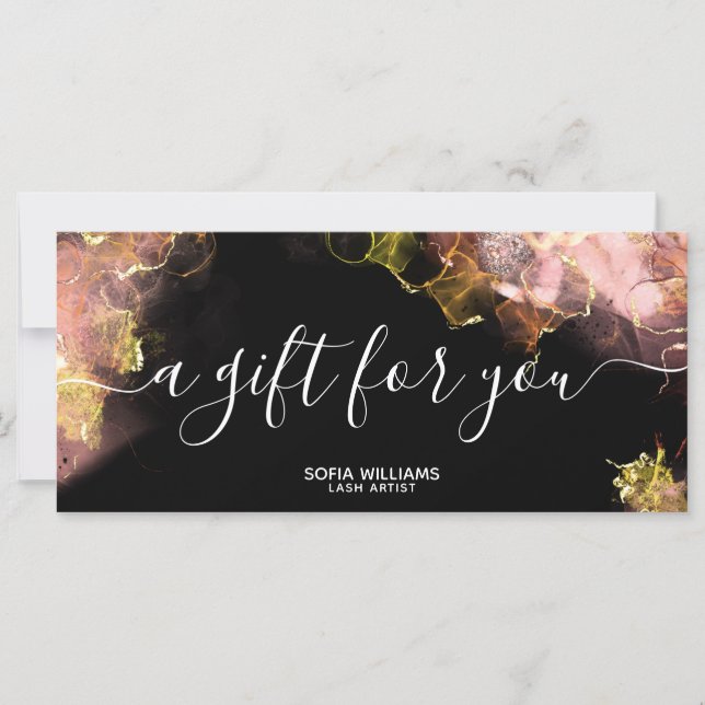 Modern Earth Tones Certificate Gift Card Add Logo (Front)