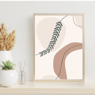 Modern Earth Tones Contemporary Art Poster