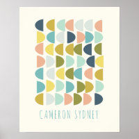 Modern Earth Tones Geometric Shapes Personalised