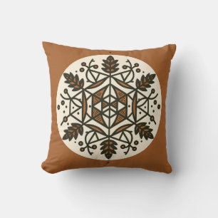 Modern Earth Tones Throw Pillow Rustic Autumn St