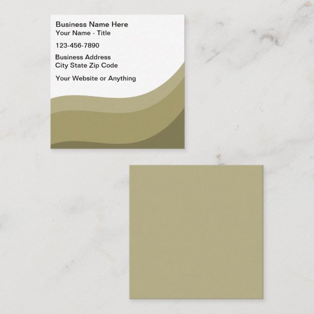 Modern Earthtone Simple Business Cards  (Front/Back)