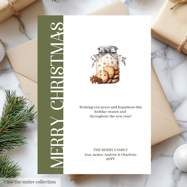 Modern Earthy Colors Christmas Greeting Template (Modern Earthy Colors Christmas Greeting Template)