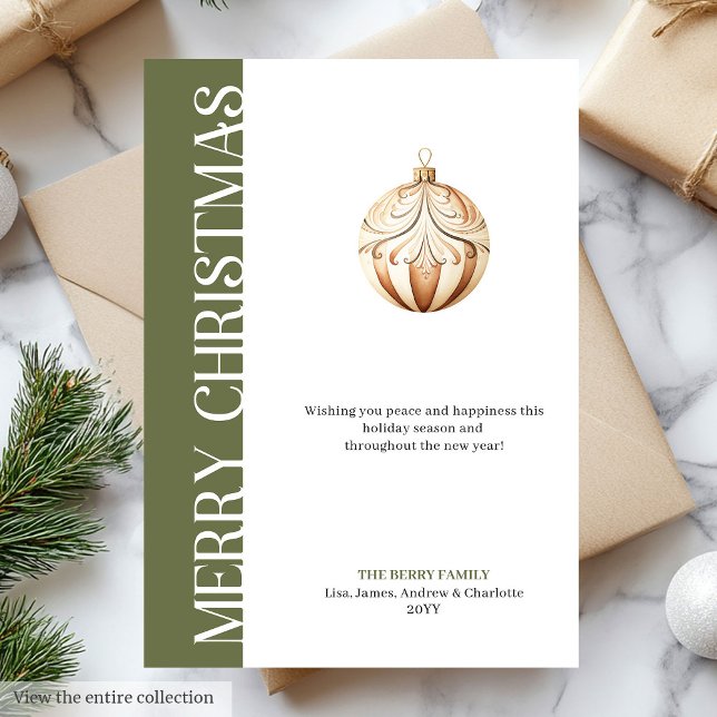 Modern Earthy Colors Christmas Tree Greeting Card (Modern Earthy Colors Christmas Tree Greeting Card)