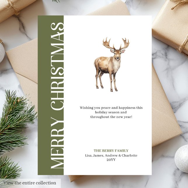 Modern Earthy Colors Minimalist Holiday Greeting (Modern Earthy Colors Minimalist Holiday Greeting)