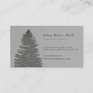 Modern Earthy Grey Scaled Tree Business Card