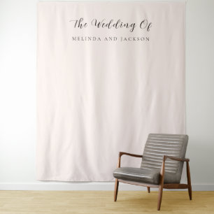 Modern Earthy Neutral Wedding Backdrop Tapestry