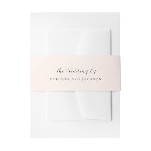 Modern Earthy Neutral Wedding Invitation Belly Band