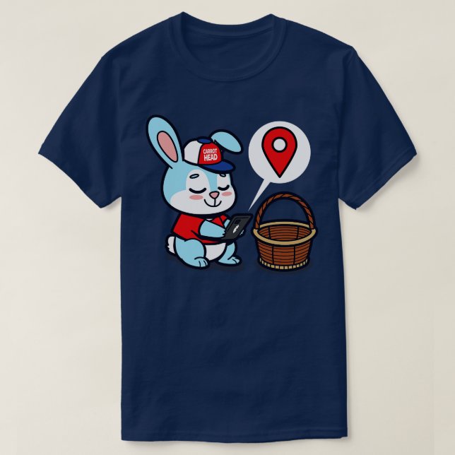Modern Easter Bunny  T-Shirt (Design Front)