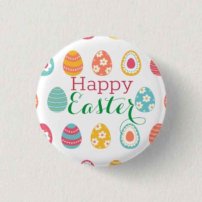 Modern Easter Egg 3 Cm Round Badge (Front)