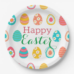 Modern Easter Egg Paper Plate