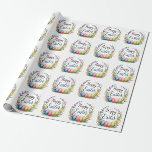 Modern Easter Eggs Beautiful Collection Wrapping Paper