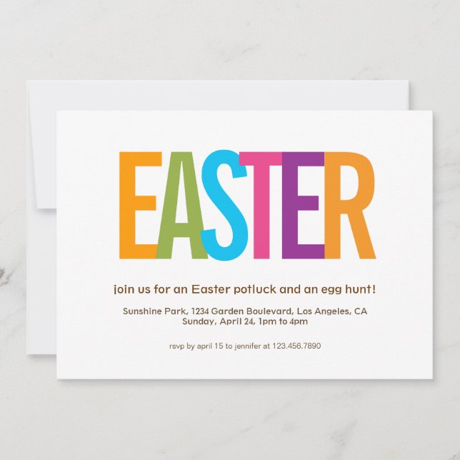 Modern Easter Party Invitation (Front)