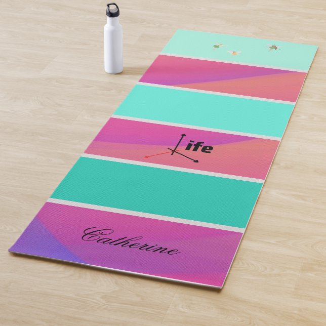 Modern Eco Friendly Solid and Rainbow Colour Yoga Mat (In Situ)
