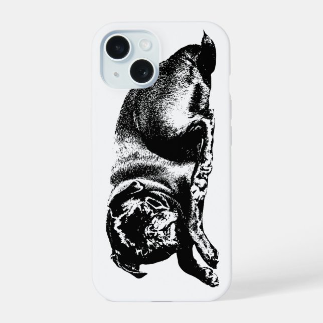 Modern Edge, Cute Guard iPhone 15 Case (Back)