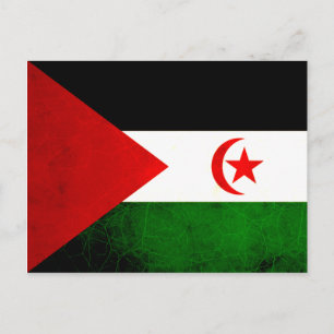 Modern Edgy Sahrawi Flag Postcard
