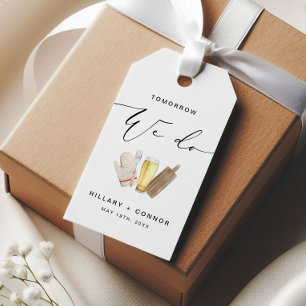 Modern Edgy Tomorrow we do Calligraphy BBQ & Brews Gift Tags