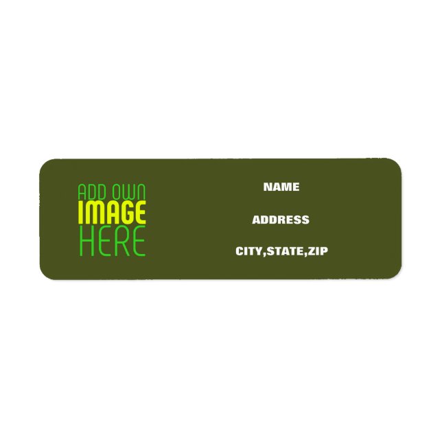 MODERN EDITABLE ARMY GREEN IMAGE TEXT TEMPLATE (Front)