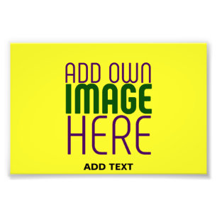 MODERN EDITABLE BRIGHT YELLOW IMAGE TEXT TEMPLATE PHOTO PRINT
