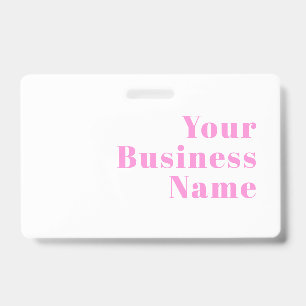 Modern Editable Business Name or First & Last Name ID Badge