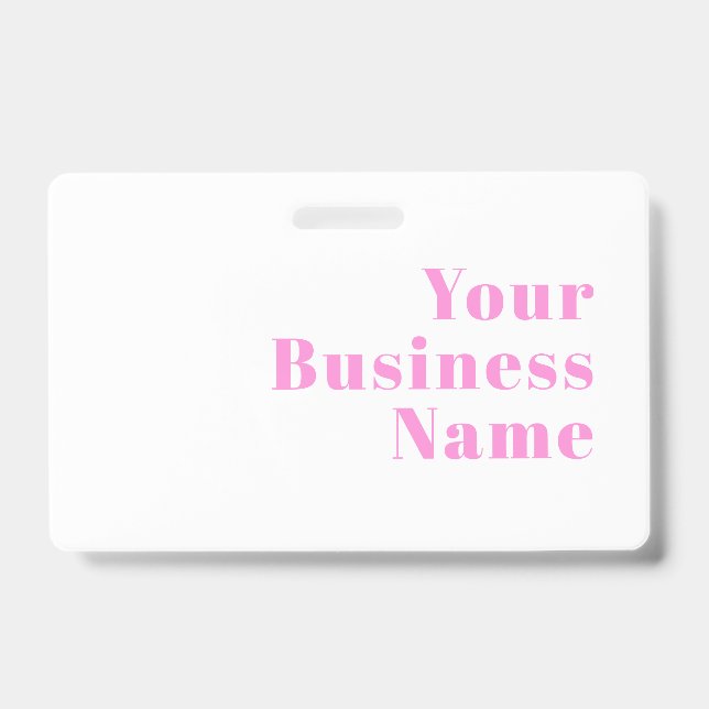 Modern Editable Business Name or First & Last Name ID Badge (Front)