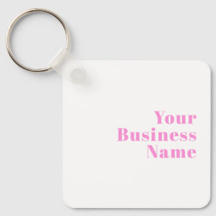 Modern Editable Business Name or First & Last Name Key Ring