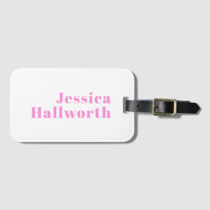 Modern Editable Business Name or First & Last Name Luggage Tag