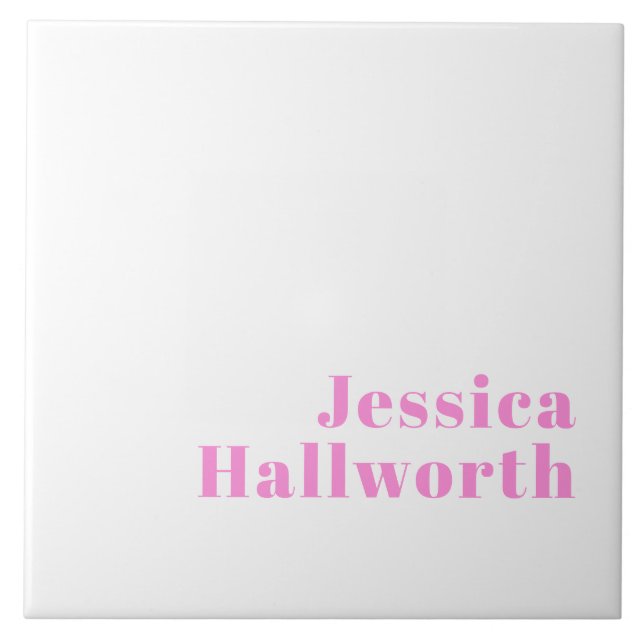 Modern Editable Business Name or First & Last Name Tile (Front)