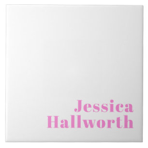Modern Editable Business Name or First & Last Name Tile