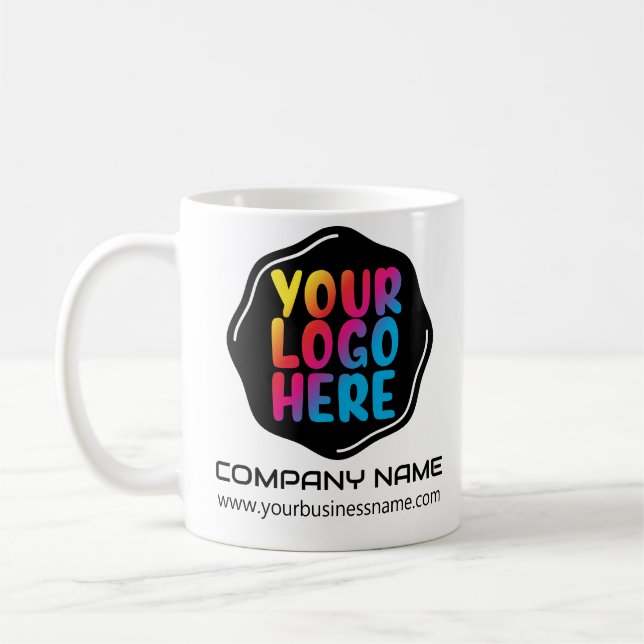 Modern Editable Business Promotion Logo Template Coffee Mug (Left)